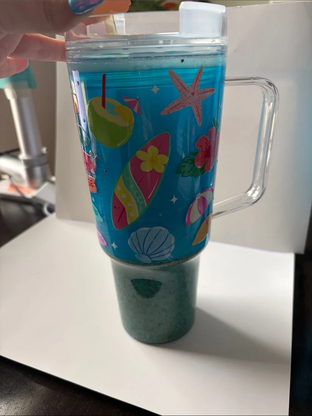 Beach Please 30 oz Beach Fill Acrylic Tumbler w/ Topper